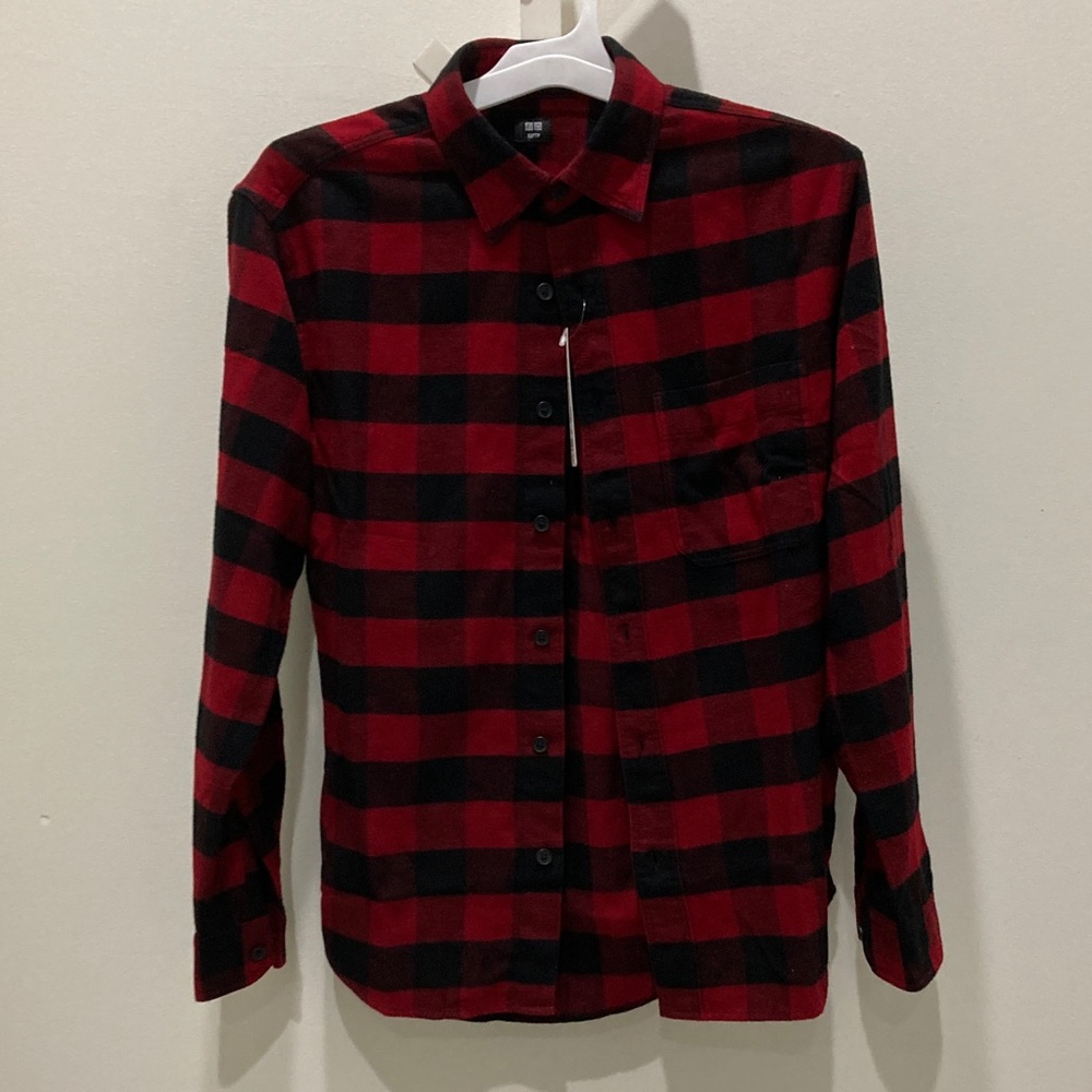 Uniqlo Unisex Flannel Checked Button-Down Shirt BNWT